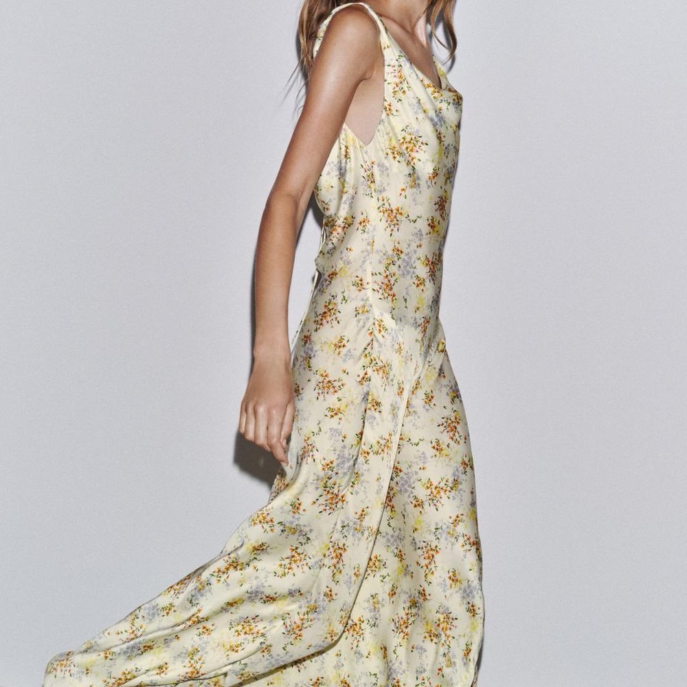 ZW COLLECTION PRINTED SATIN DRESS